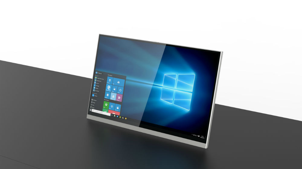 Сверхтонкий моторизованный выдвижной монитор Genius Slim Wize Pro диагональ 15.6", фиксированный наклон 15°, лифтовая часть полностью скрыта под столешницей, отсутствие видимой панели