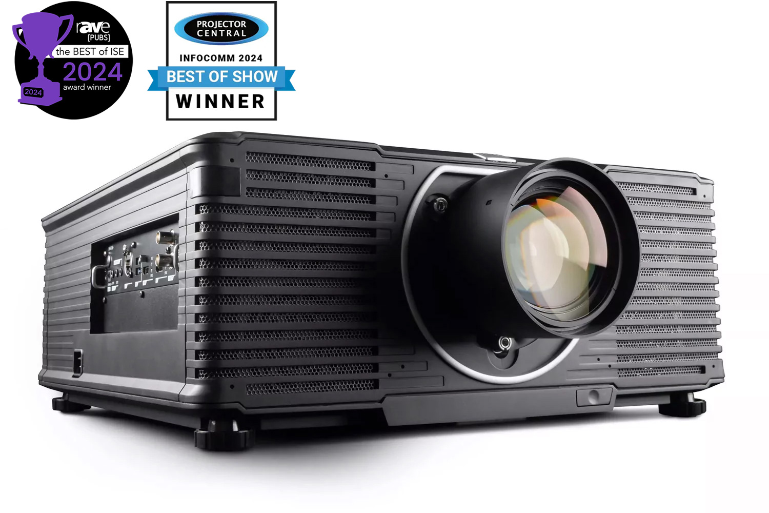 Лазерный проектор Barco [I600-4K15] [без объектива], DLP, 14000 Лм, 3840x2400 (4K UHD), 20000:1, HDMI2.1 (HDCP2.2),DP1.4,RJ45,USB(5v), 12V-DC out, Trigger OUT, BNC 3D sync in/out, 40дБ, 25кг, чёрный [R9010814/R9010814CN]