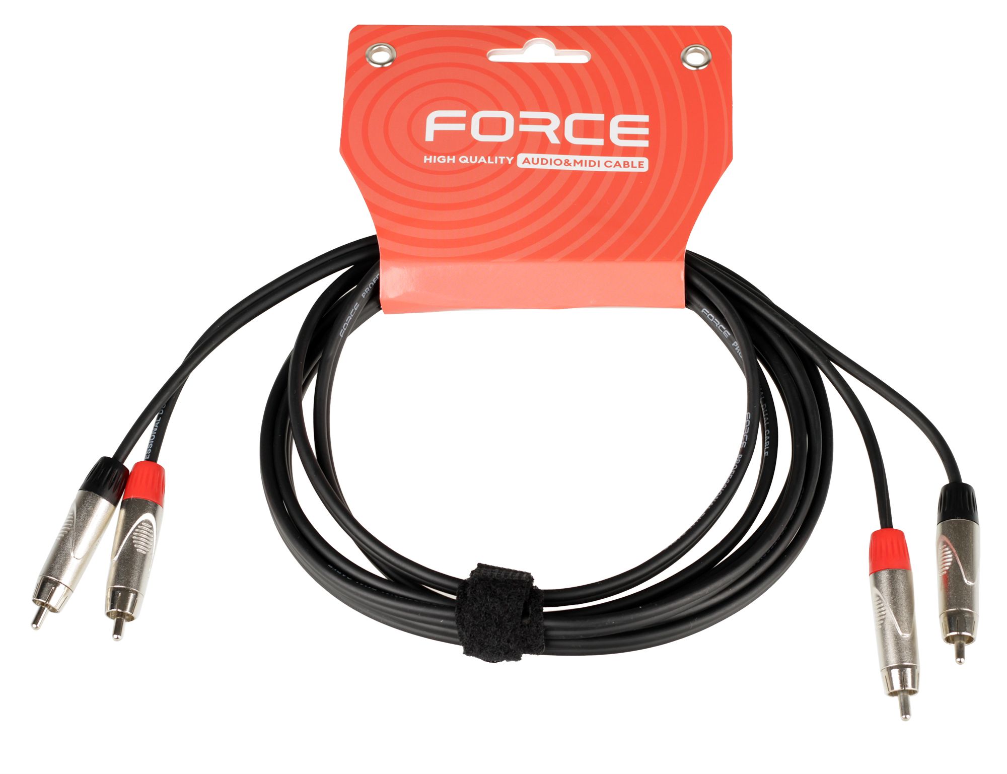 Аудиокабель FORCE FLC-20/3, 2xRCA-2xRCA, 3м