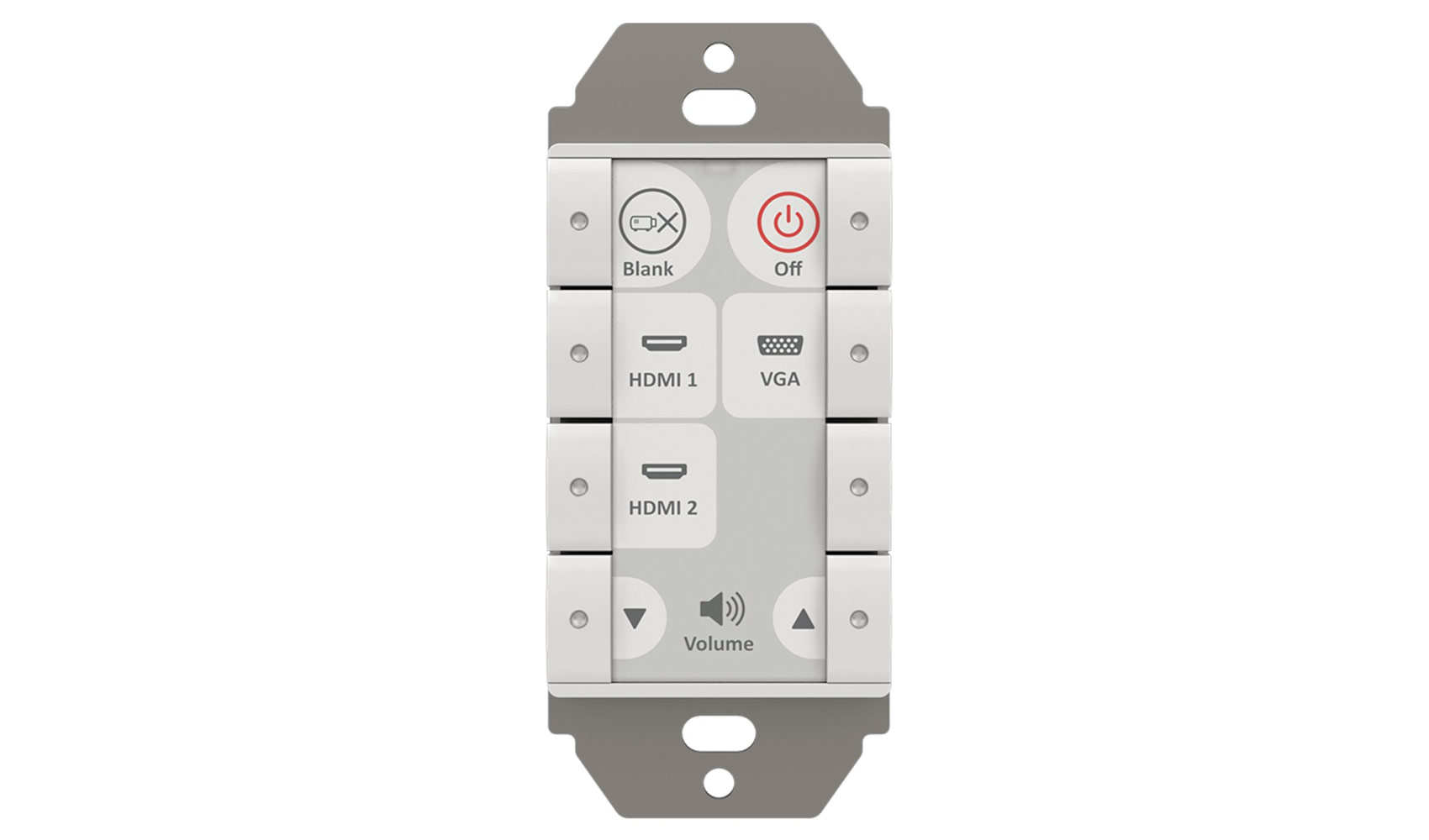 Панель управления BIAMP [Impera Echo Plus 8USW], кнопочная 8-button control pad with Ethernet, US, white