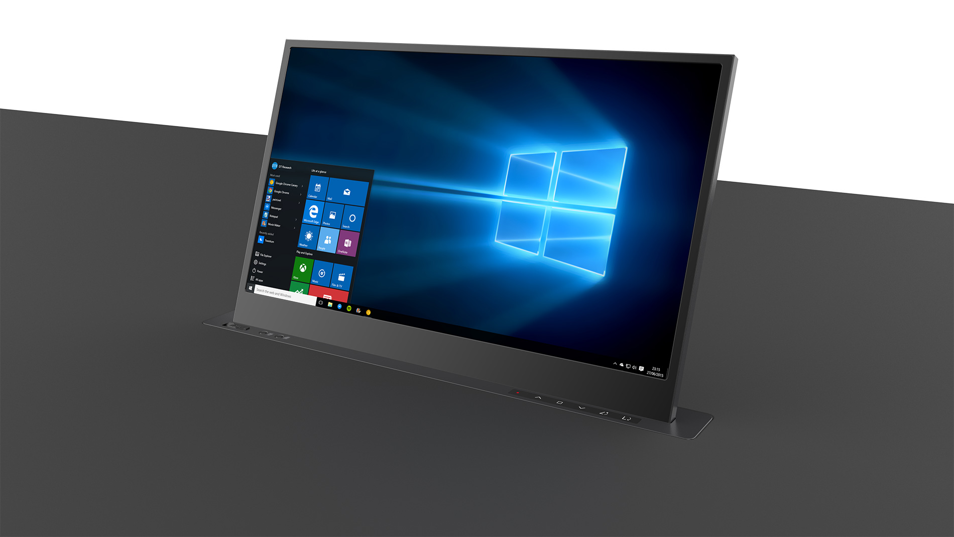 Моторизированный выдвижной монитор Cyber Wize Pro [WR-15CB] 15,6" тонкая рамка, Android 12, 8Гб/256Гб, RK3588,4 ядра 2.4ГГц, антибликовое покрытие, проходное питание, угол наклона: управляемый, 30 градусов, толщина монитора 6,5 мм, черный