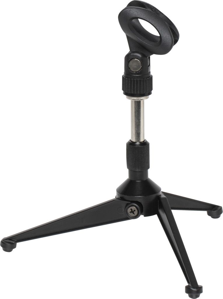 Стойка микрофонная STAGG [MIS-1000 BK] настольная со складными резиновыми ножками, металлическая конструкция, регулируемая высота 10-16 см, в комплекте держатель микрофона, резьбовой адаптер 3/8"- 5/8", вес 330 г
