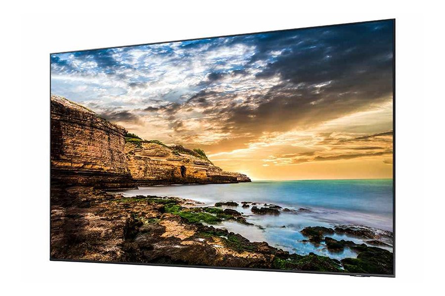 ЖК-дисплей Samsung QE85T, 85", LED, 3840x2160 (UHD), 300 кд/кв.м, Tizen 4.0, со встроенными колонками, режим работы 16/7, черный