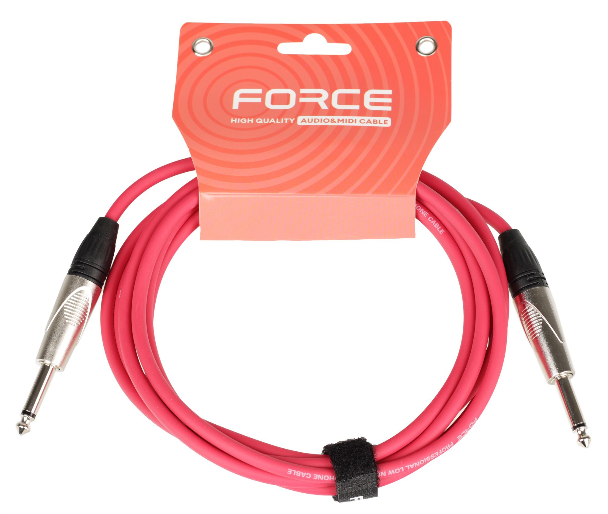 Кабель гитарный FORCE FGC-09/3 RD, Jack 6.3 мм - Jack 6.3 мм, 3 м, красный