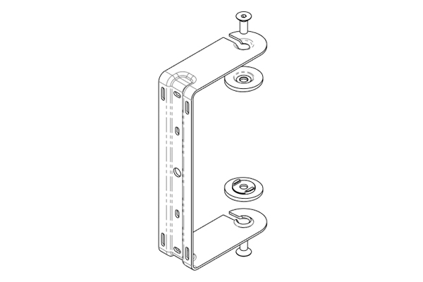 Крепление Biamp [SPA-UBDX100-W] U-Bracket Kit, алюминиевый с ClickPlug, DX-S5, белый