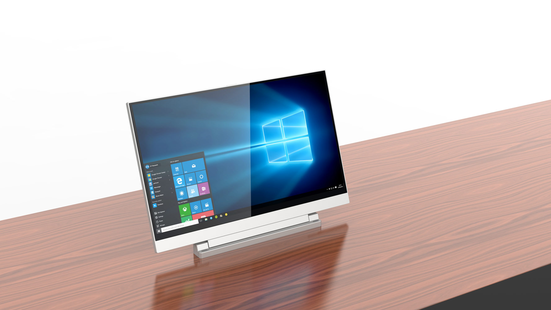 Настольный врезной монитор Helios Dusk Wize Pro [WR-15HD] 15,6" угол наклона: ручной, 0-110 градусов, толщина монитора 8 мм, без лифта, Full HD,серебр.