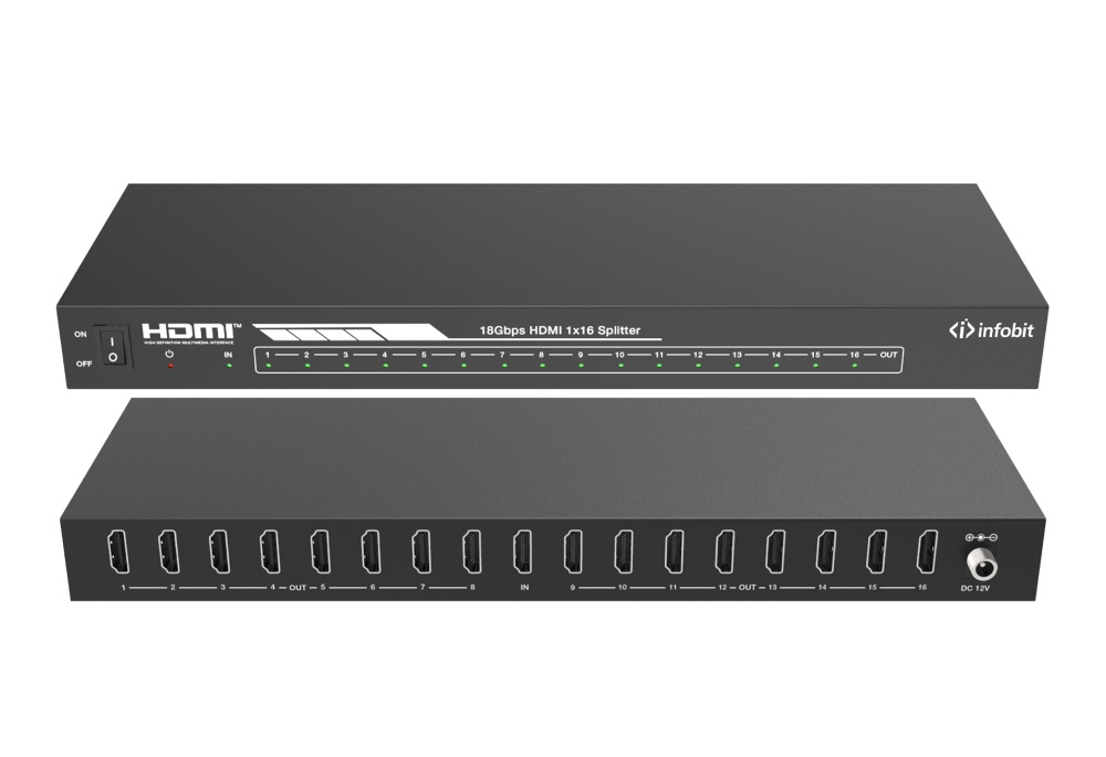 Усилитель - распределитель Infobit [iSwitch 1016] 1х16 HDMI 4K60