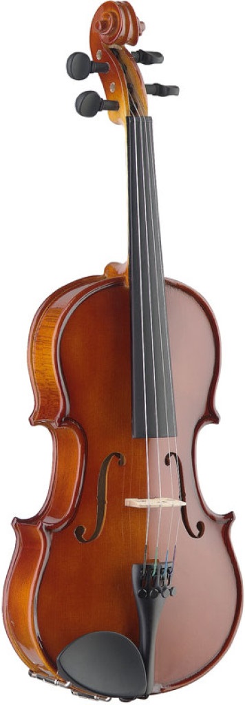 Скрипка STAGG [VN-4/4 EF] размер 4/4, верхняя дека массив ели, нижняя дека и обечайка массив клена, гриф клен, накладка грифа черное дерево, бридж клен, цвет натуральный, в комплекте смычок, канифоль, стандартный мягкий футляр