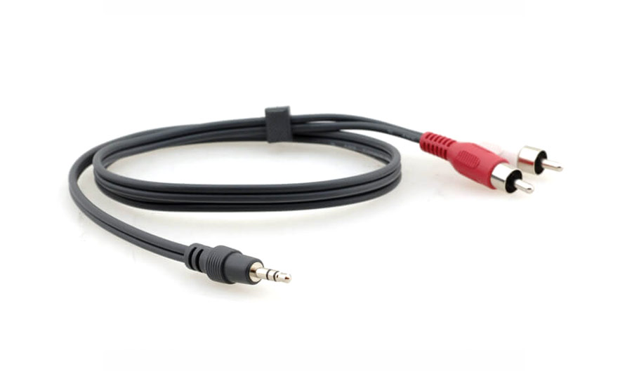 Переходный кабель [95-0122006] Kramer Electronics [C-A35M/2RAM-6] 3.5mm Audio на 2 RCA (Вилка - Вилка), 1.8 м