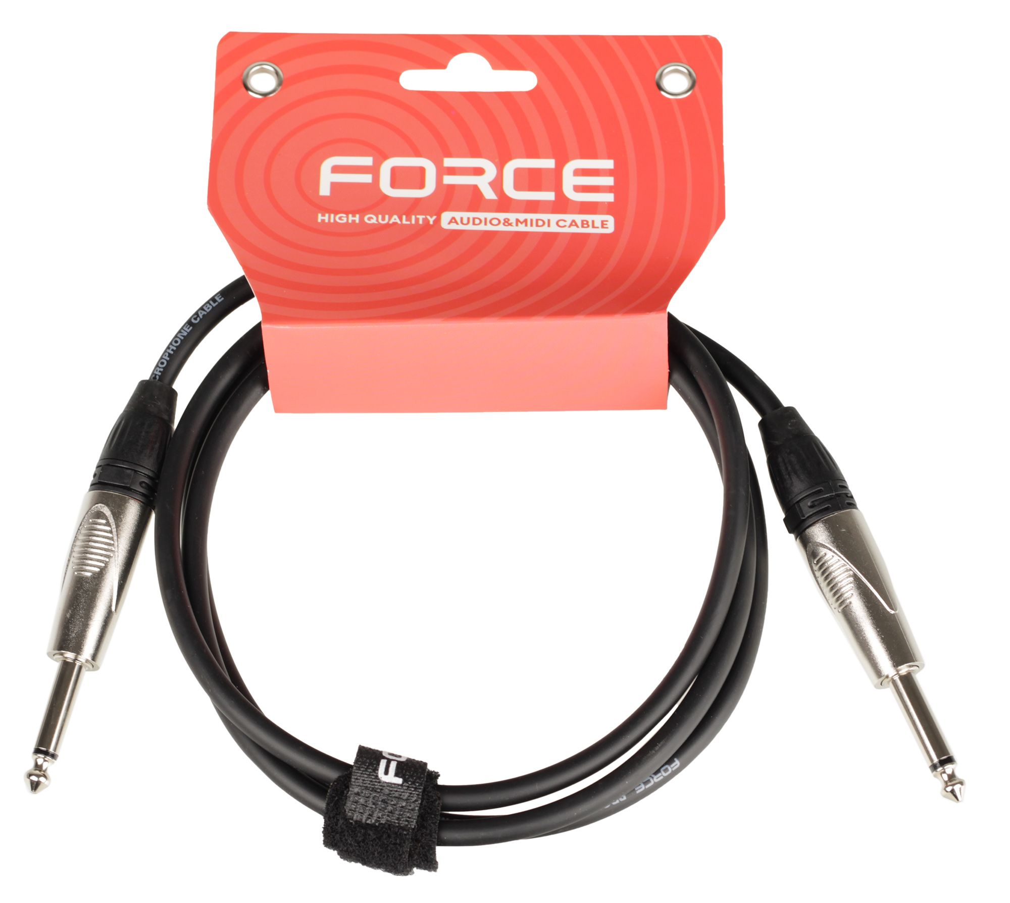Кабель гитарный FORCE FGC-09/1.5, 1/4" Jack-1/4" Jack, 1.5м