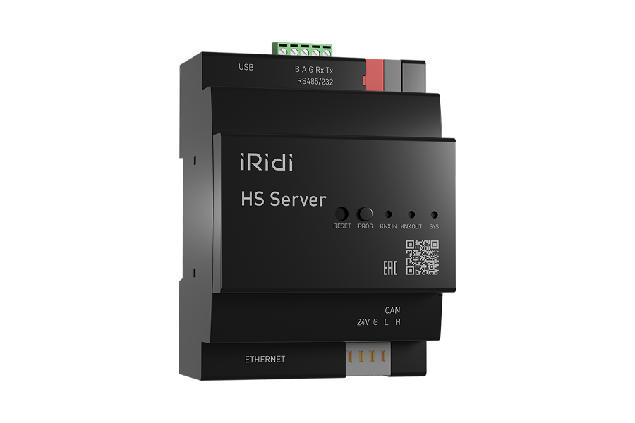 iRidi hss-off, HS Сервер,LAN 1000 Мбит/с, CAN, RS-485/232 (с гальванической развязкой), KNX, USB 2.0, офлайн лицензирование