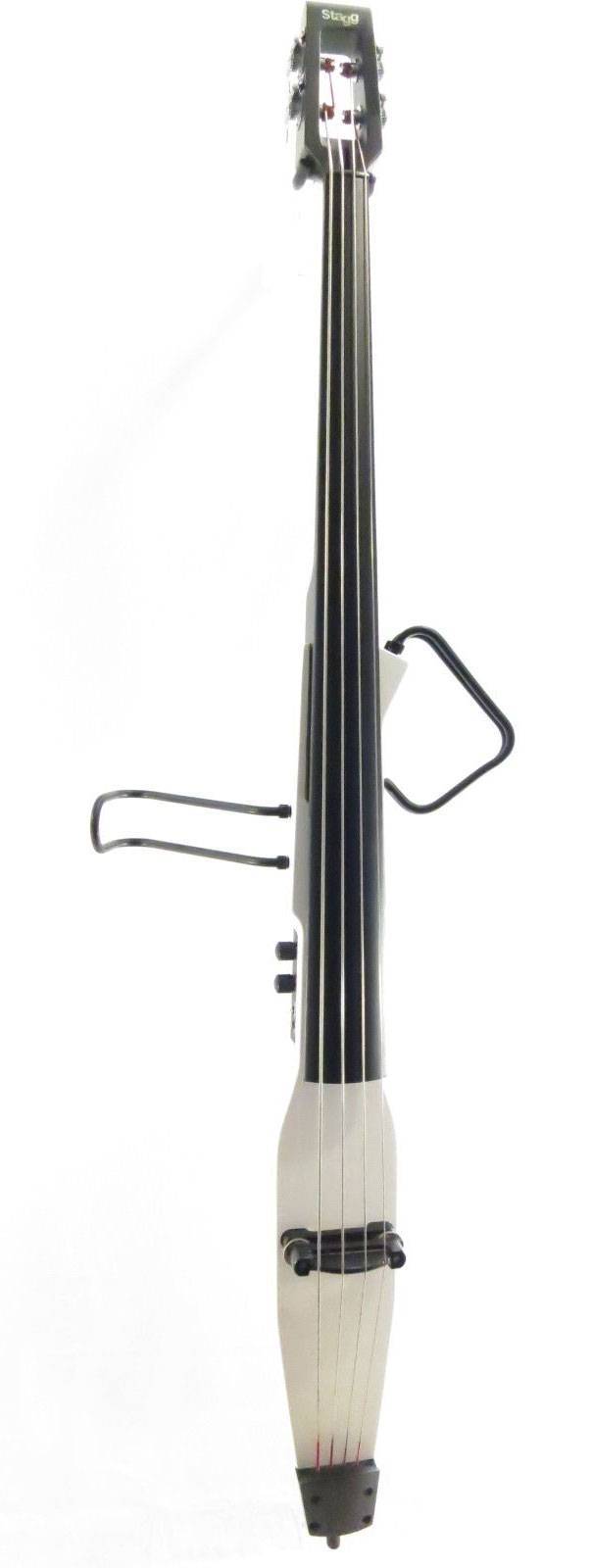 Электроконтрабас STAGG [EDB-3/4 WH] размер 3/4, корпус клен, гриф клен, бридж клен, электроника активный предусилитель, вход 1/8" mini Jack для mp3 плеера, выход 1/8" stereo mini Jack для наушников, выход 1/4" TS Jack, колки никель, цвет белый