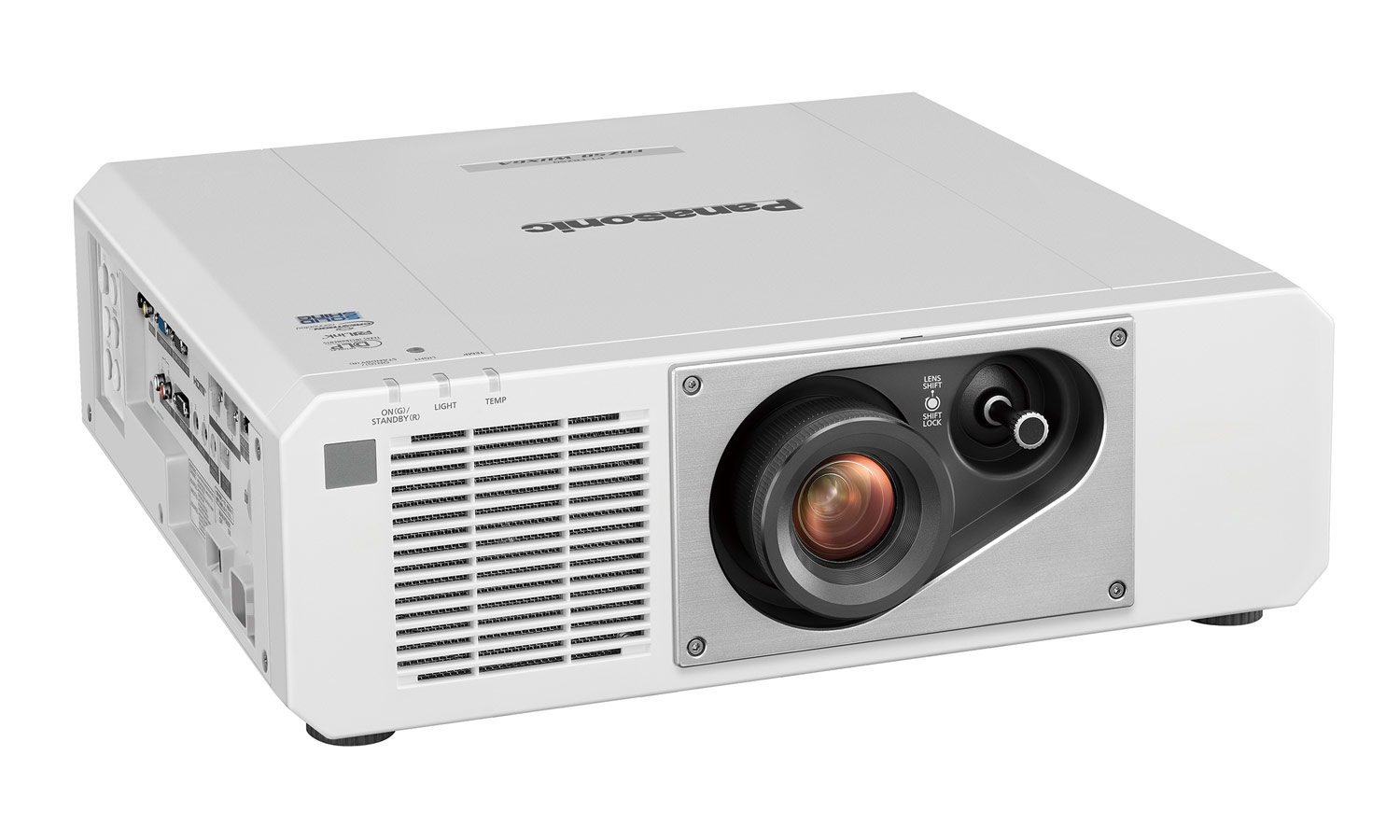 Лазерный проектор Panasonic [PT-FRZ50WEJ] DLP; 5400 Center, 5200 ANSI Lm;WUXGA (1920x1200); 20000:1;Lens Shift;TR 1.46-2.94:1;HDMI x2;VGA IN x2;VideoIN-RCA pin x1; AudioIN x3;AudioOut;RS232;RJ45(DigitalLink);RJ45 LAN; USB A power;32/27dB;белый;16кг