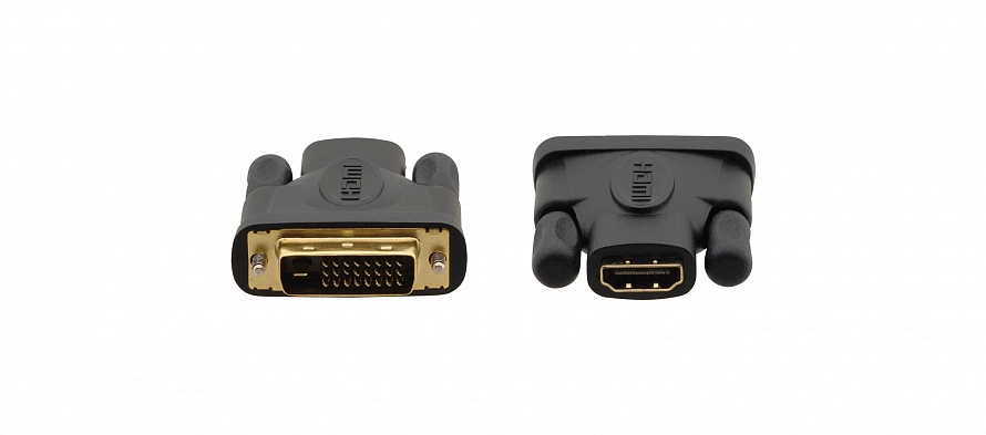 Адаптер для цифровых интерфейсов [99-9497001] Kramer Electronics [AD-DM/HF] DVI вилка на HDMI розетку
