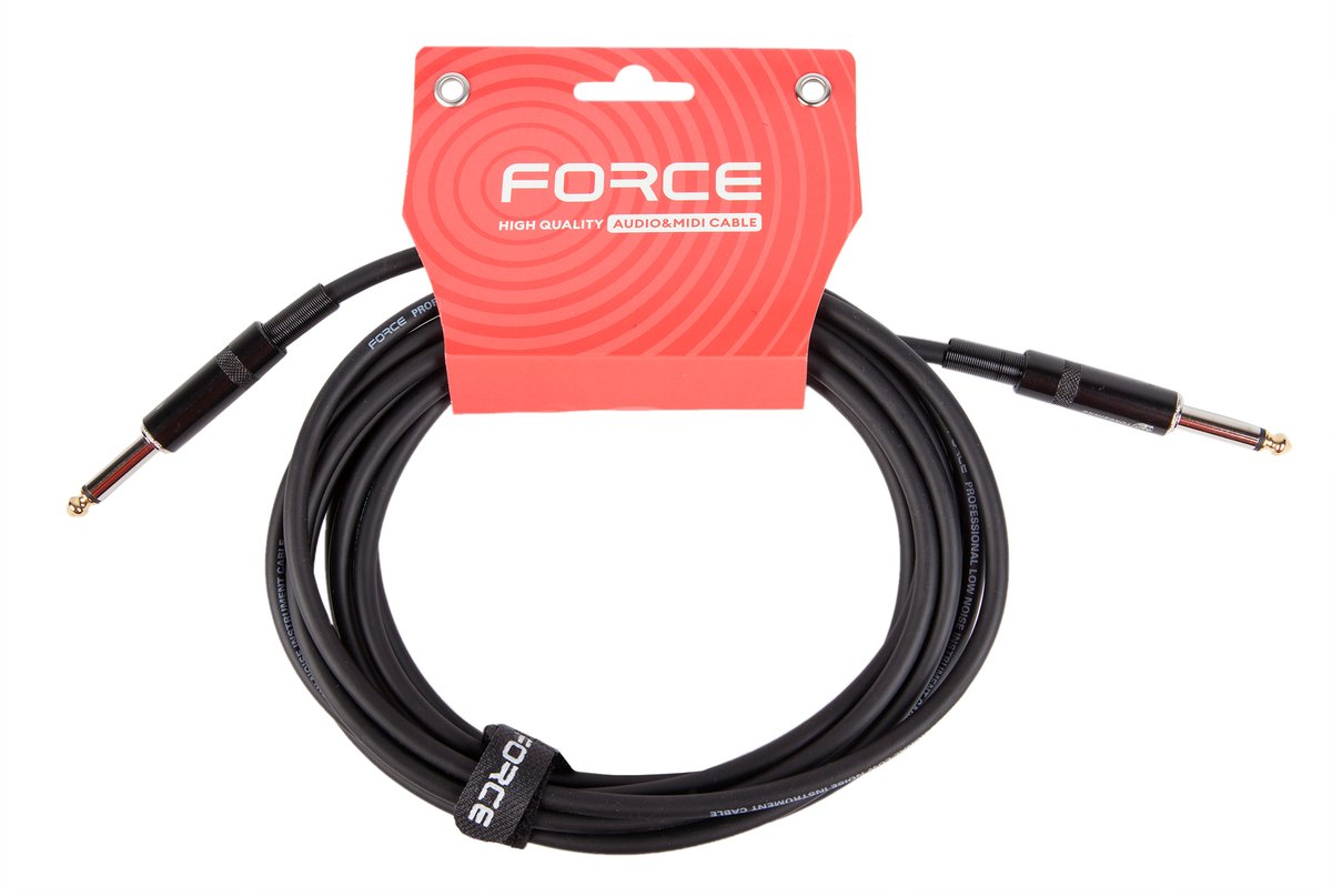 Кабель гитарный FORCE FGC-05/4.5, Jack 6.3 мм - Jack 6.3 мм, 4.5 м