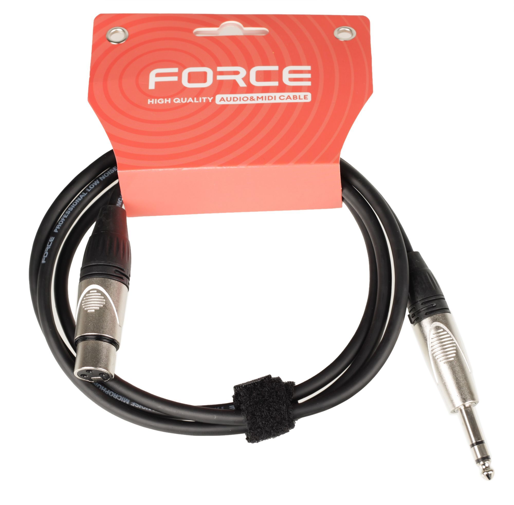 Кабель микрофонный FORCE FMC-15/1.5, 1/4" TRS-XLR, 1.5м