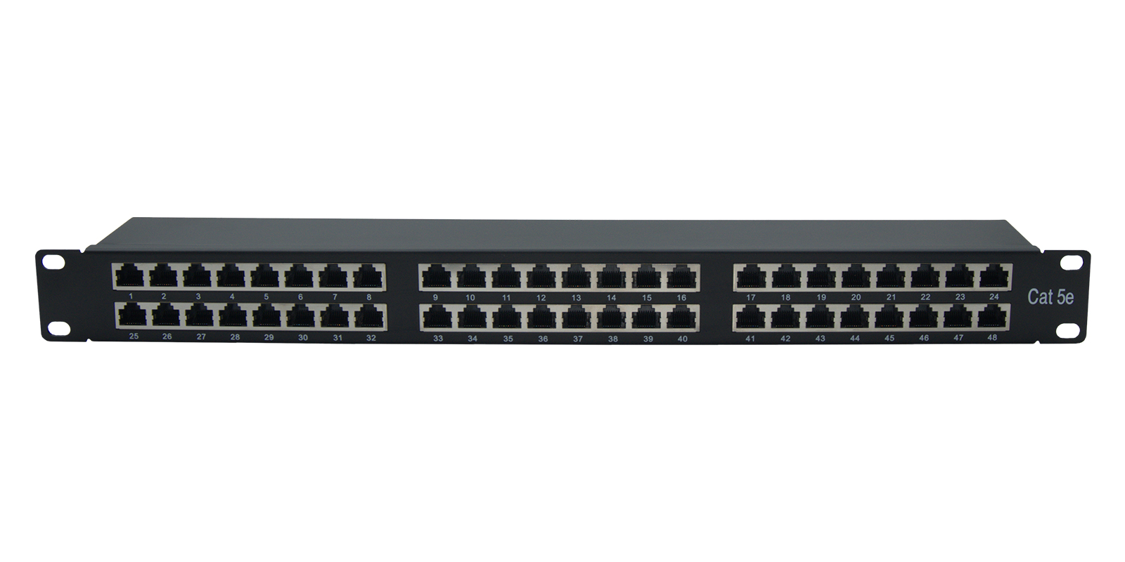 Патч-панель 19" Wize Pro [W1U48CAT5E-SH] высокой плотности, 48 портов, высота 1U, CAT5E, FTP, экранированная