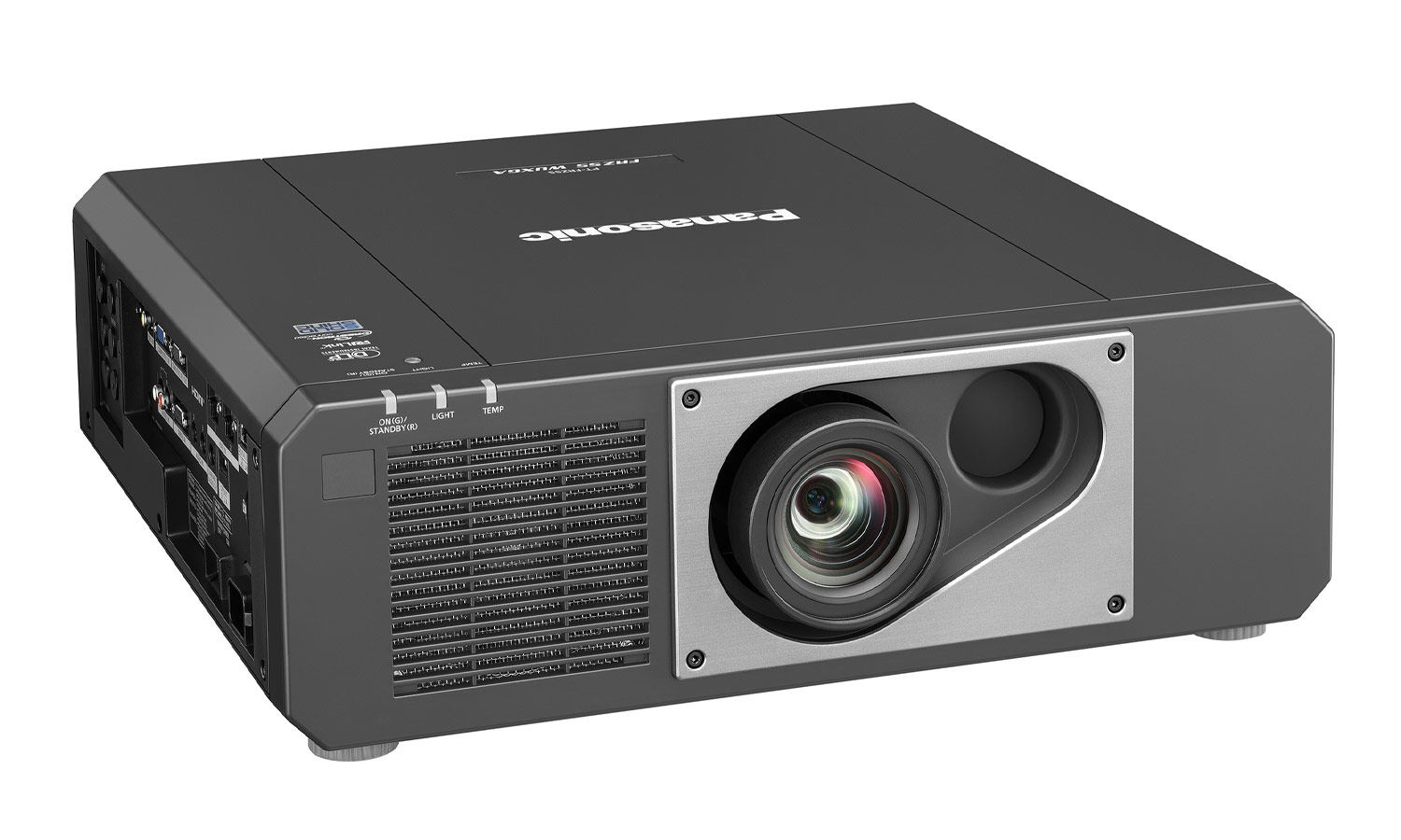 Лазерный проектор Panasonic [PT-FRZ55BEJ] DLP; 5200 Center, 5000 ANSI Lm;WUXGA (1920x1200);20000:1;Lens Shift; короткофокусн 0,8:1;HDMI x2;VGA IN x2;VideoIN-RCA pin x1; AudioIN x3;AudioOut;RS232;RJ45(DigitalLink);RJ45 LAN; USB A power;32/27dB;черный;16,4