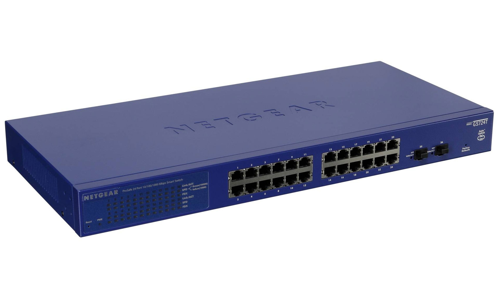 Коммутатор Biamp [NG GS724T AVB V4] Netgear24-port Gigabit Smart Switch with AVB software loaded, 2 SFP GBIC fiber slots, and rack mount kit, Version 4