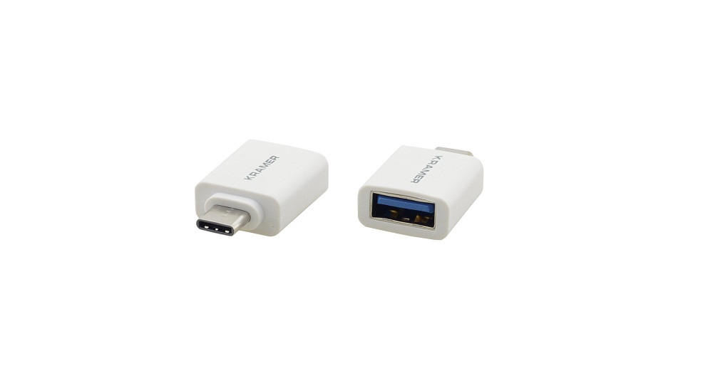 Переходник [99-97210006] Kramer Electronics [AD-USB31/CAE] USB 3.1 тип C вилка на USB 3.0 розетку для передачи данных и зарядки мобильных устройств