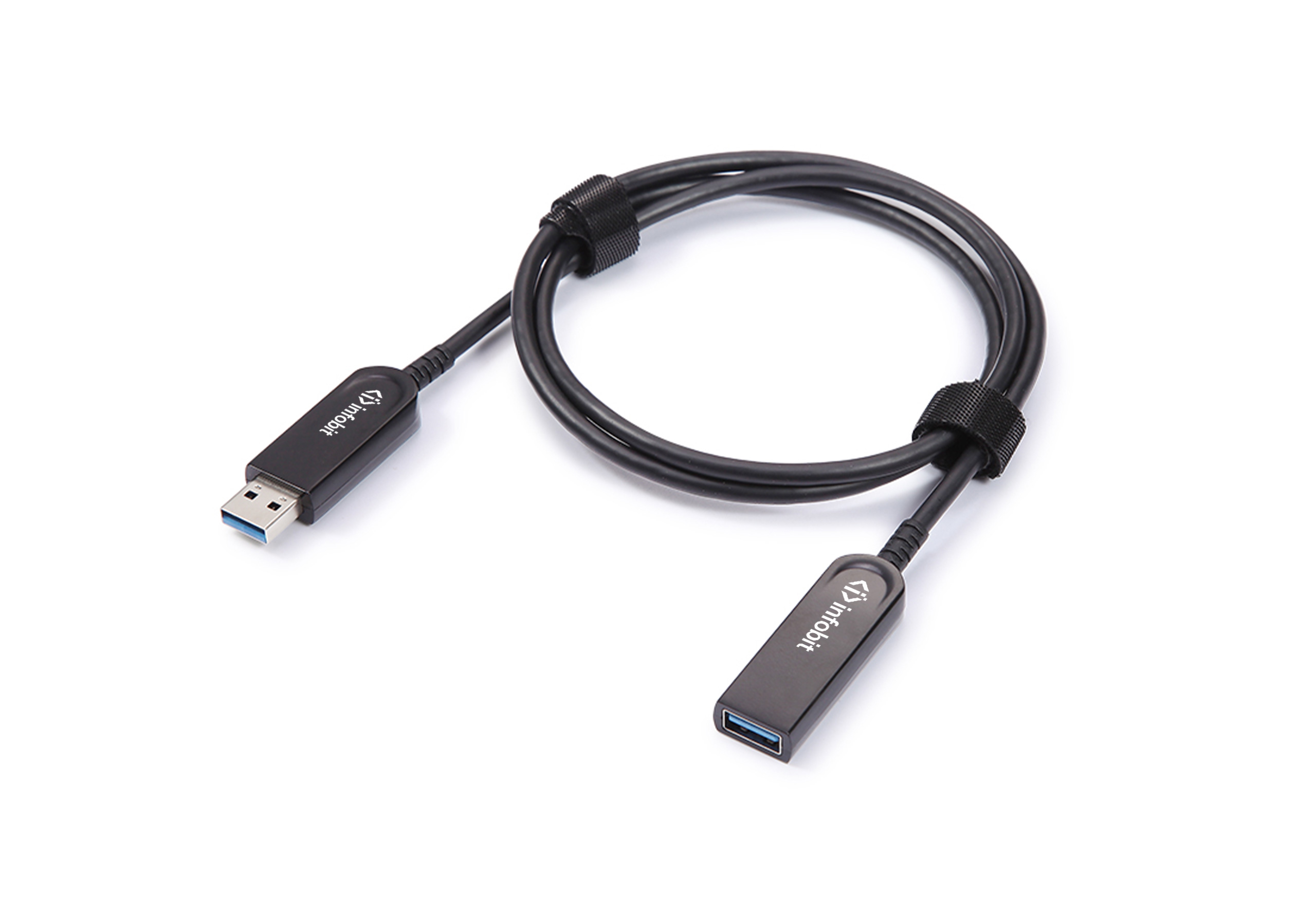 Кабель INFOBIT активный оптический USB 3.0 [AOC-USB30-AMAF-30], тип A папа-мама, совместимый с USB 2.0, 30 м