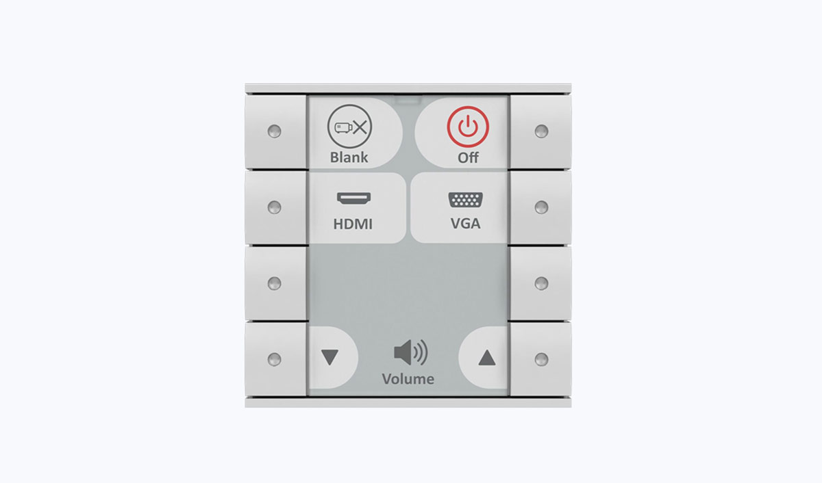 Панель управления BIAMP [Impera Echo 8EUW], кнопочная 8-button control pad, EU, white