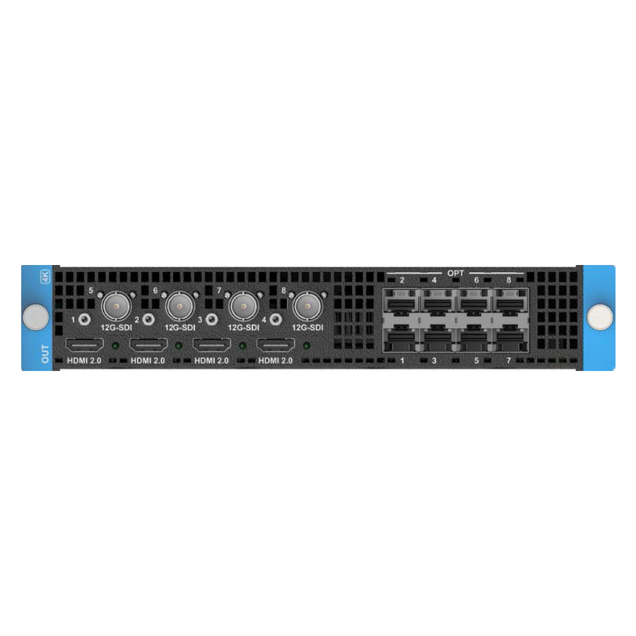 Карта выхода Pixelhue [Q8_HDMI2.0+12G -SDI+Fiber Output Card] HDMI2.0 / 12G-SDI / оптика для Q8: универсальная выдача сигнала на экраны, вещательное оборудование и по оптическим линиям.