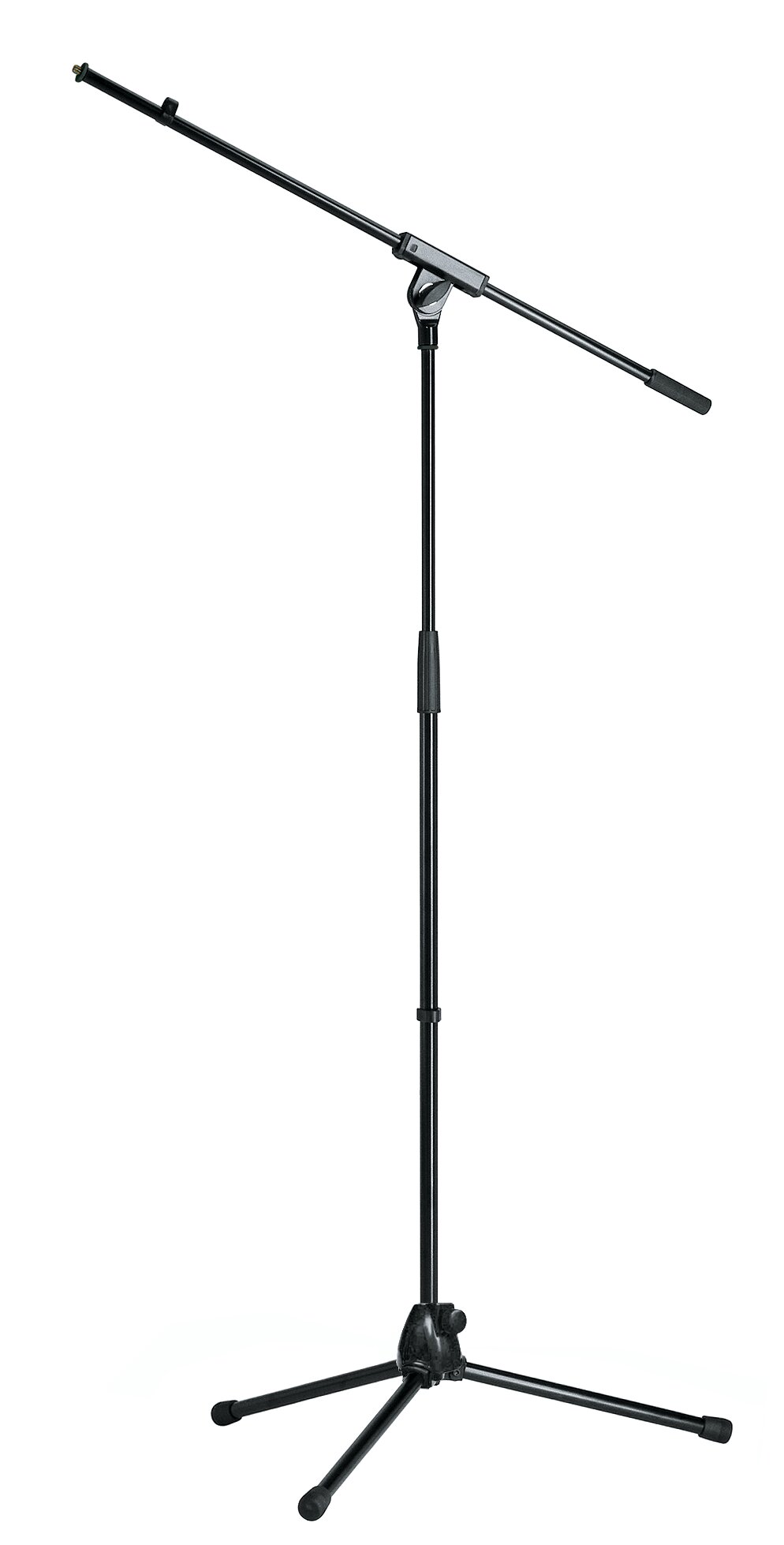 Микрофонная стойка "журавль" K&M [21070-300-55] высота от 1010 до 1720 мм, длина стрелы 805 мм, металлические узлы, складная конструкция, материал стойки - сталь, цвет черный
