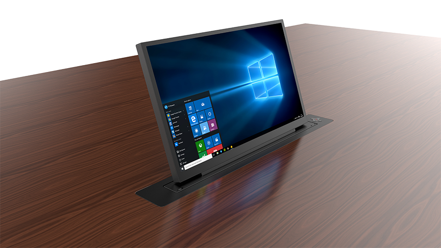 Моторизированный выдвижной монитор Genius Tilt Wize Pro [WR-24GT Touch (black)] 23.8", угол наклона 0-20°, центральное управление, FHD, сенсорный экран, цвет черный