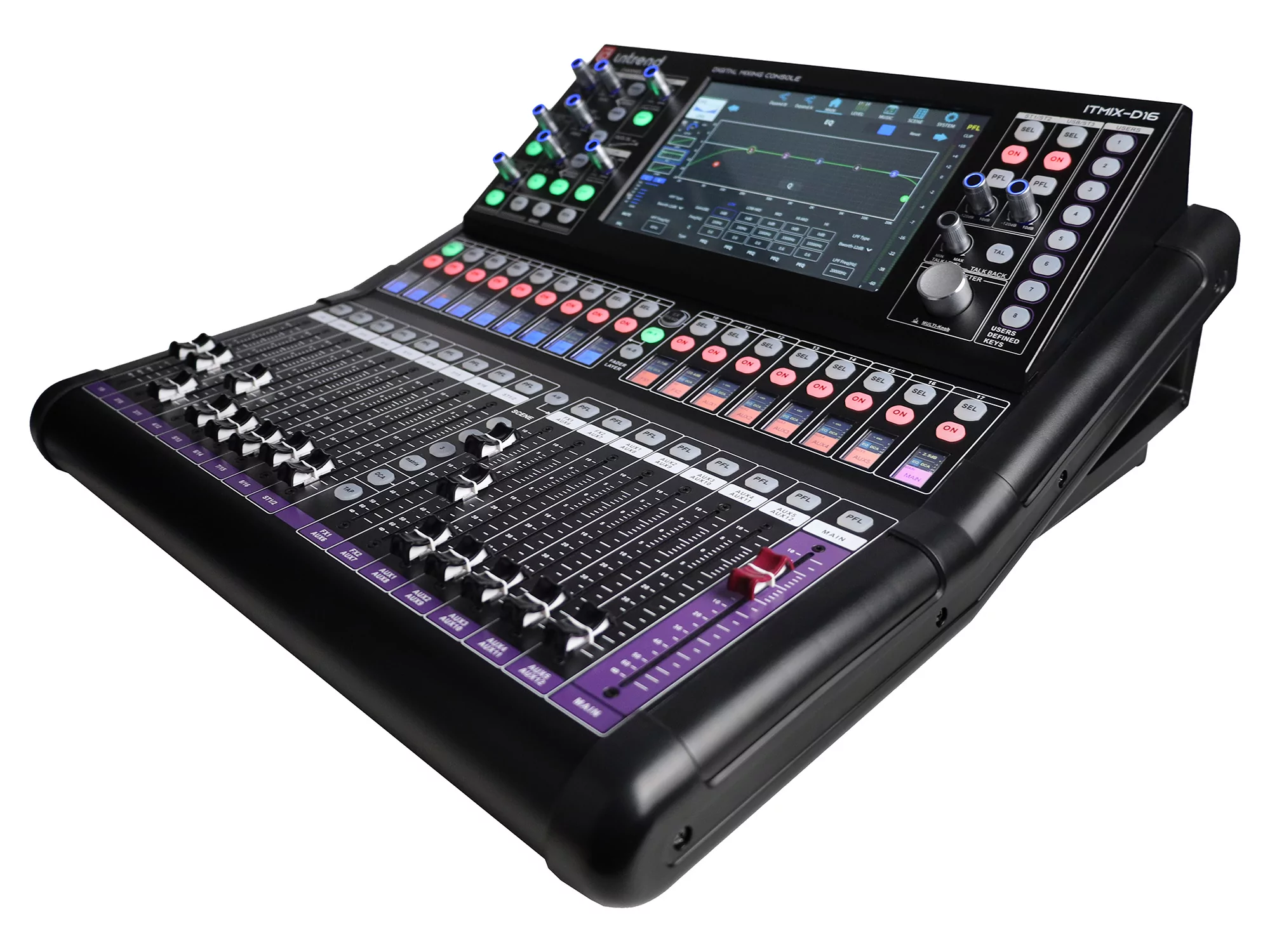 Микшер Intrend [ITMIX-D16-D] цифровой, 48 каналов, 16 аналоговых входов, поддержка 2х блоков расширения входов/выходов ITMIX-DEX-168, Dante 32х32