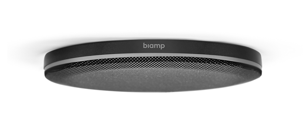 Микрофон со усилителем Biamp [ParleTCM-XA(BLACK)] AVB Beamtracking ceiling microphone with PoE+ amplifier, black surface mount