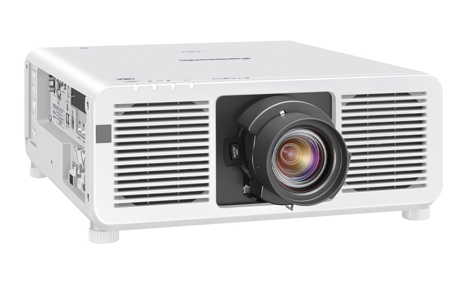 Лазерный проектор Panasonic [PT-REZ12WEJ] DLP, 12000 Lm; WUXGA (1920*1200); 25000:1; TR 1,36-2,1:1; HDMI IN x2; DisplayPort x1; MultiSyncIN x1/OUT x1; Remote IN x2/OUT x1; СЛОТ для опцион. плат; USB x2; RS232 IN x1 /OUT x1;RJ45 LAN; 39dB; 28,7 кг. белый