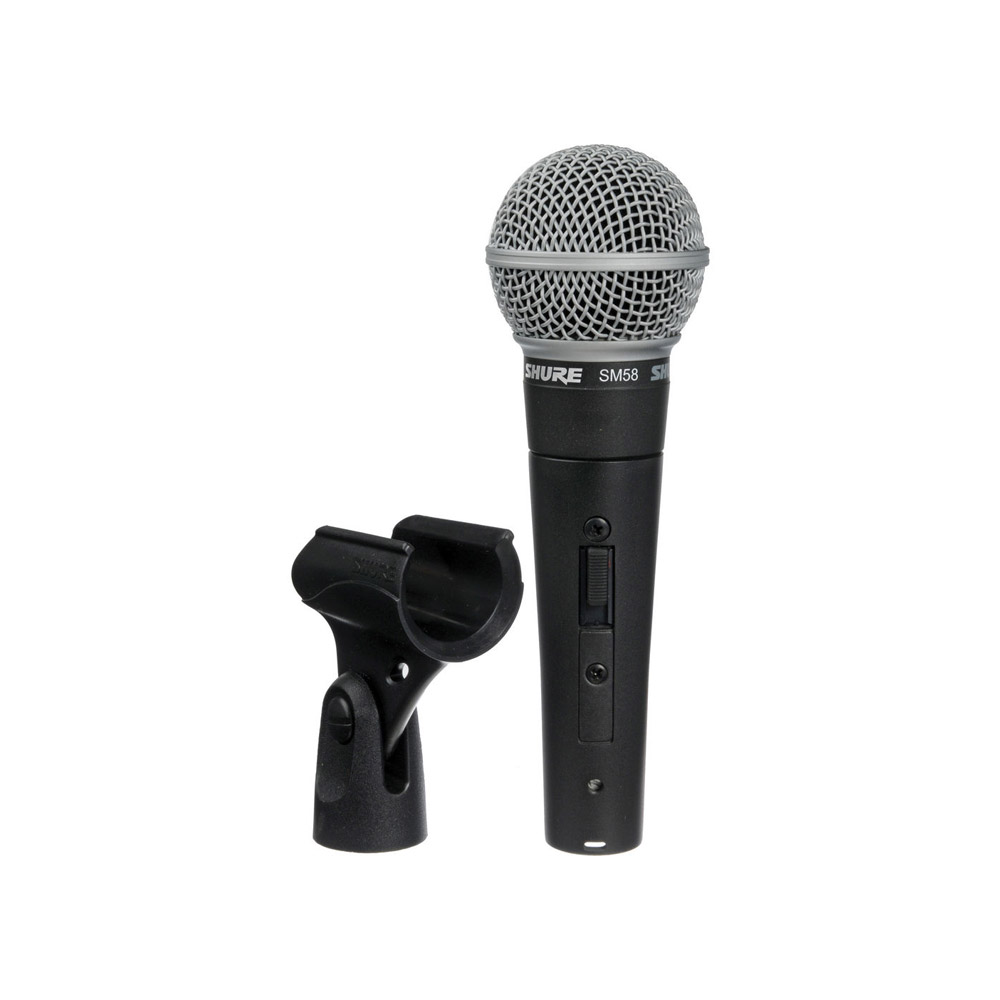 Динамический микрофон SHURE SM58SE (с выключателем, держателем и  чехлом,  без  микрофонного кабеля)