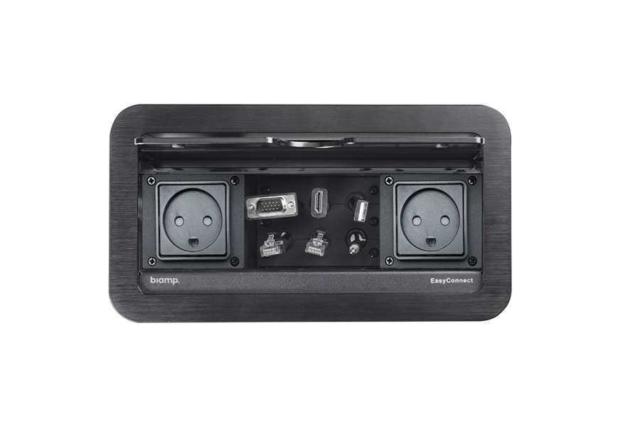 Аксессуар для настольного монтажа BIAMP [EasyConnect EC-P-UNI] Cable cubby, 2 universal power connectors