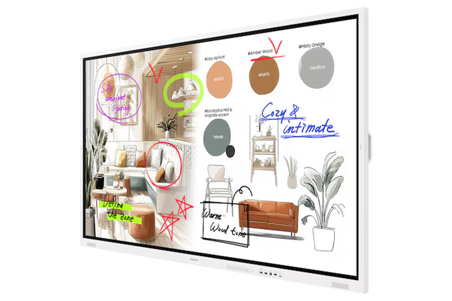 Интерактивный дисплей FLIP Samsung [WM75FX] 3840х2160,4000:1,450кд/м2, 20 касаний, Tizen 9.0