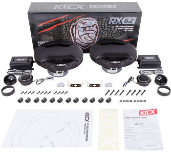 Колонки автомобильные Kicx RX 6.2 250Вт 92дБ 4Ом 16см (6.5дюйм) (ком.:2кол.) компонентные двухполосные