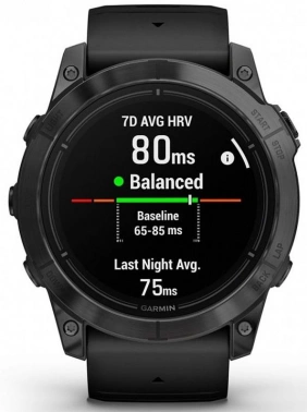 Смарт-часы Garmin Epix Pro gen.2 51мм 1.4" AMOLED корп.серый рем.черный (010-02804-21)