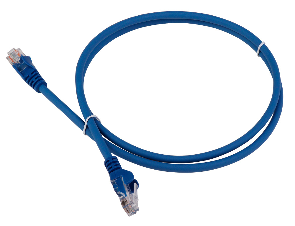Патч-корд LANMASTER - LAN-PC45, UTP, кат. 5e, 2 x RJ-45, RJ-45 - RJ-45, LSZH, синий, 1.5 м, LAN-PC45/U5E-1.5-BL