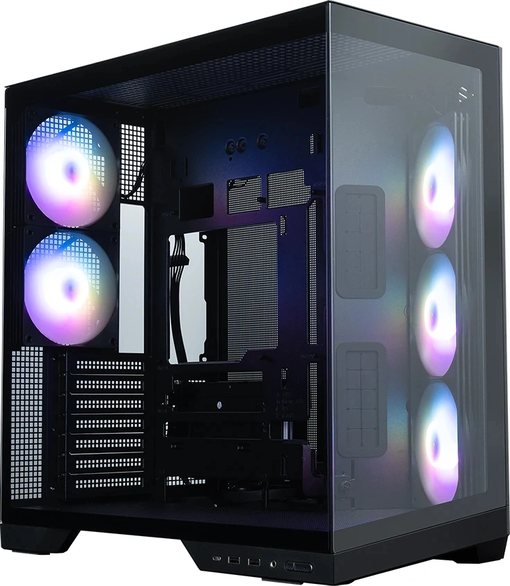 корпус ZALMAN D50, ATX, BLACK, WINDOW, 1xCombo (2.5'' or 3.5''), 2x2.5'', 2x3.5'', 1xUSB TYPE-C, 2xUSB3.0, SIDE 3x120 ARGB, REAR 2x120 ARGB