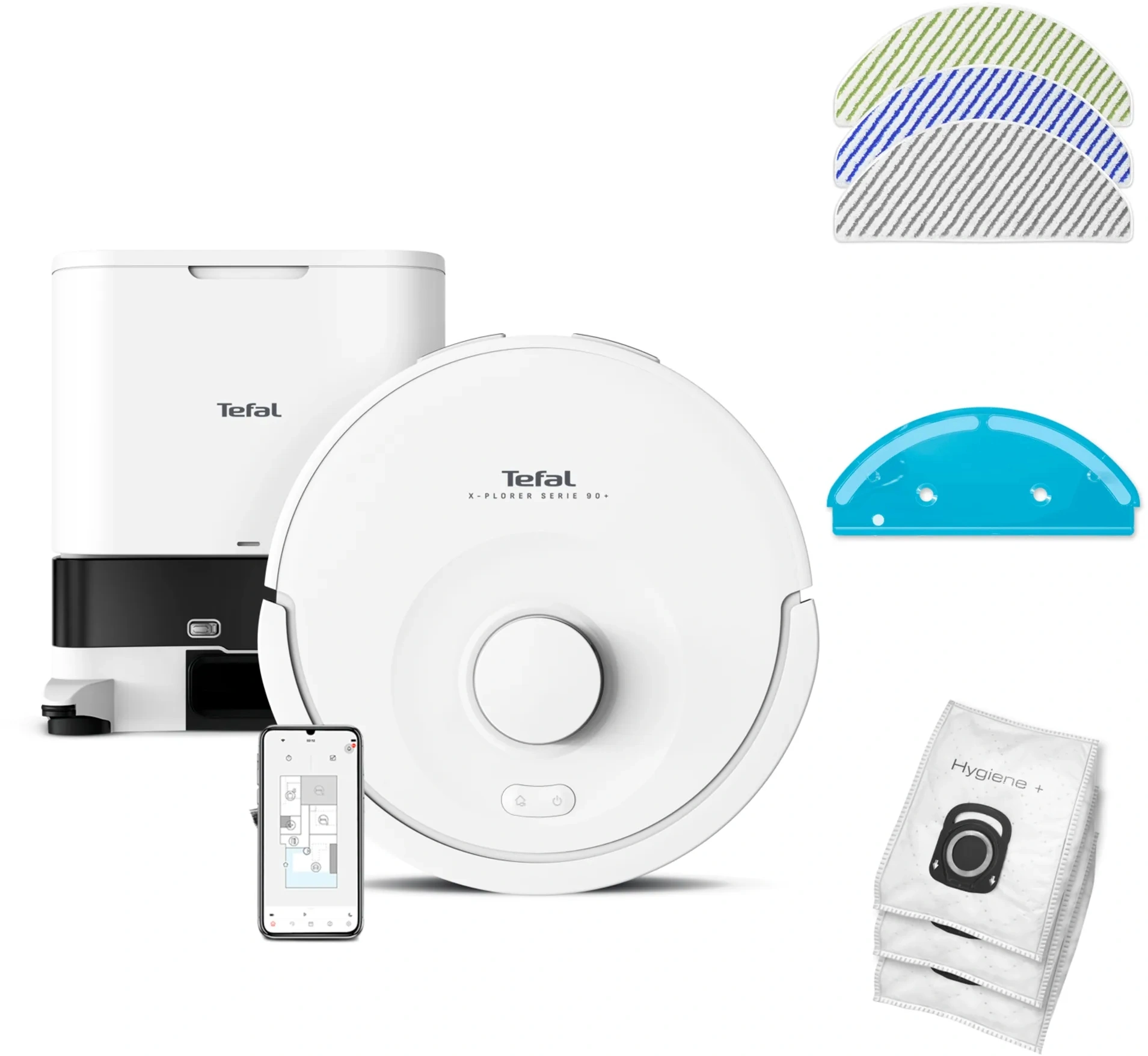 Пылесос-робот Tefal X-plorer Serie 90+ RG8797WH белый/черный