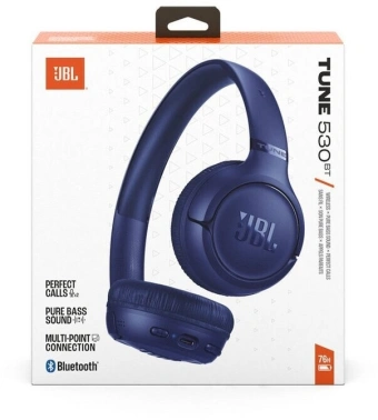 Гарнитура накладные JBL Tune 530BT синий беспроводные bluetooth оголовье (JBLT530BTBLUEU)