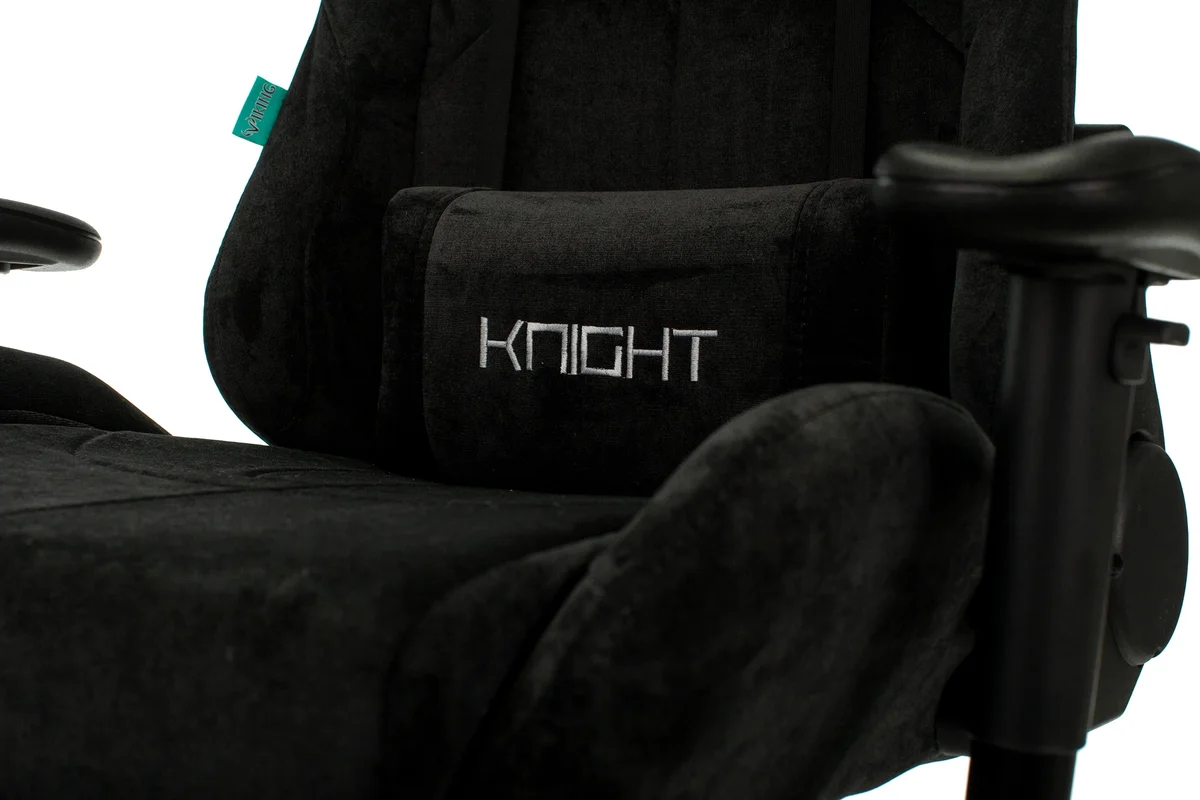 Кресло игровое Zombie Viking Knight черный Light-20 с подголов. крестов. металл