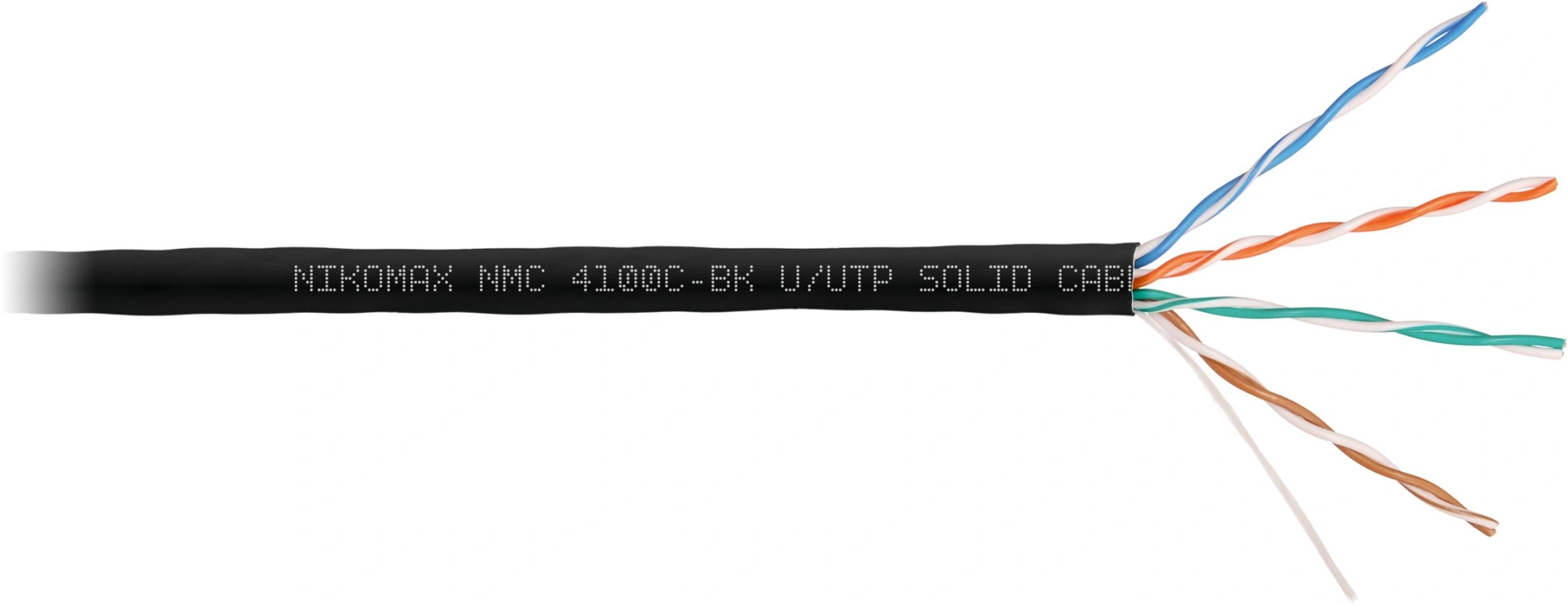Кабель информационный Nikomax NMC 4100C-BK кат.5E U/UTP 4 пары нг(А)-HF внутренний 305м черный