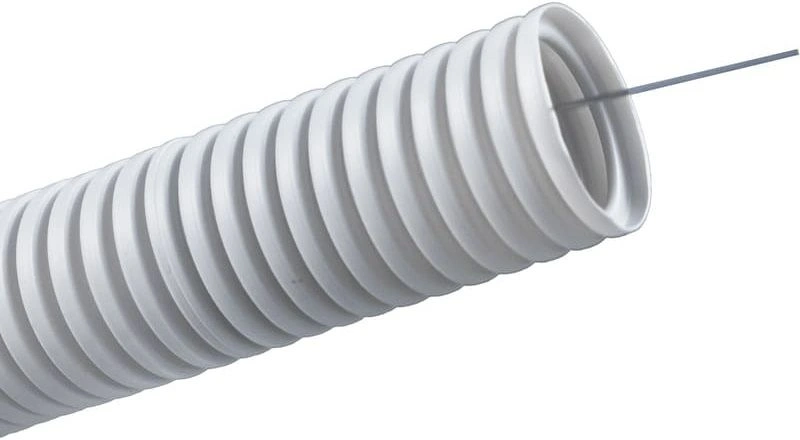 Cabeus FCPL-20-PVC-100-1-GY Труба ПВХ гибкая гофр. д.20мм, лёгкая с протяжкой, 100м, цвет серый