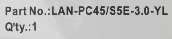 Кабель Патч-корд Lanmaster LAN-PC45/S5E-3.0-YL вилка RJ-45-вилка RJ-45 кат.5е 3м желтый LSZH (уп.:1шт)