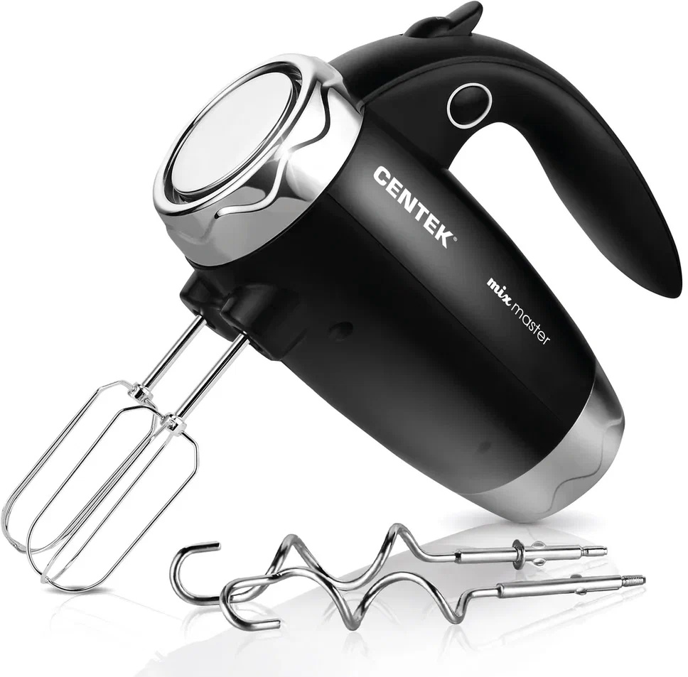 Миксер ручной Centek CT-1115 350Вт черный/хром