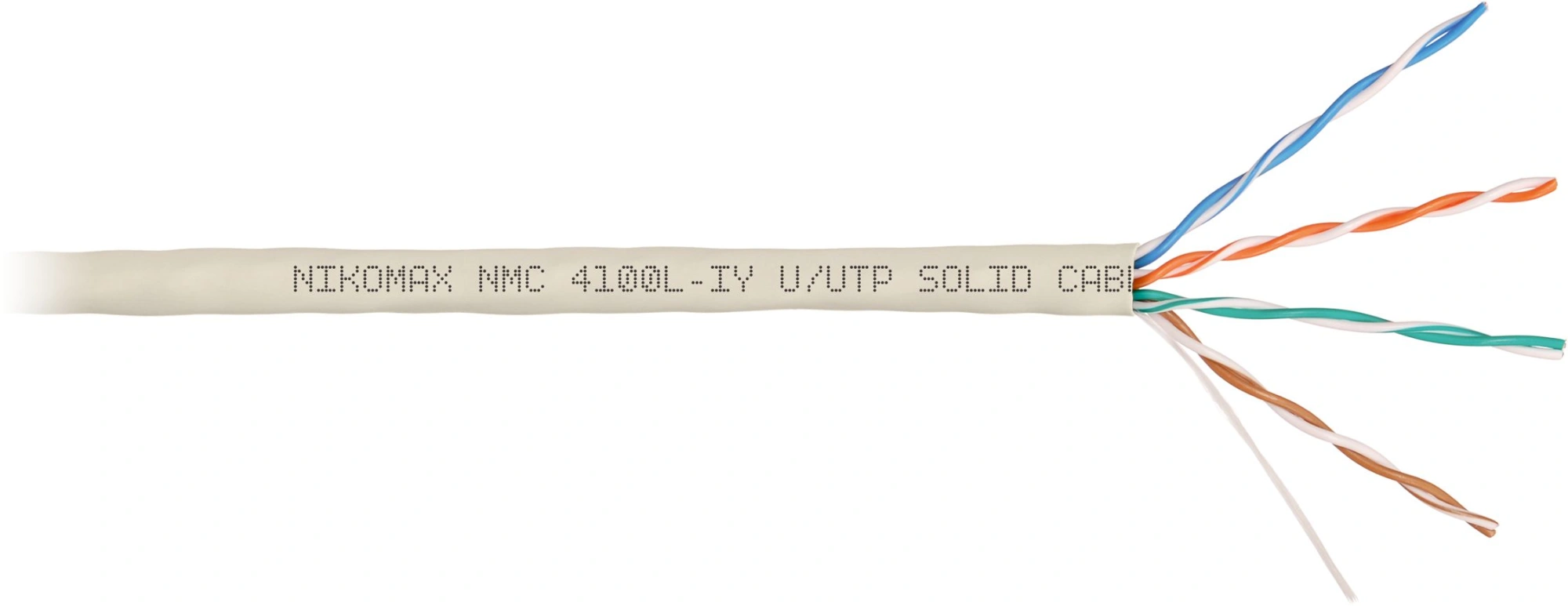 Кабель информационный Nikomax NMC 4100L-IY кат.5E U/UTP 4 пары нг(А)-LSLTx внутренний 305м светло-серый