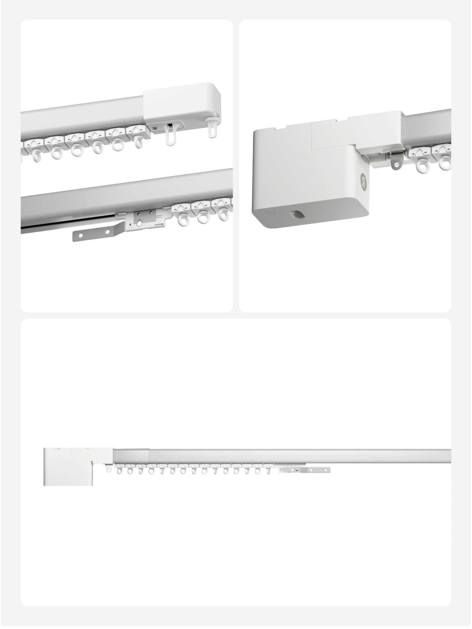 Умный карниз для штор Яндекс, длина 2,4-4,5 м, работает с Алисой, Zigbee, YNDX-00592