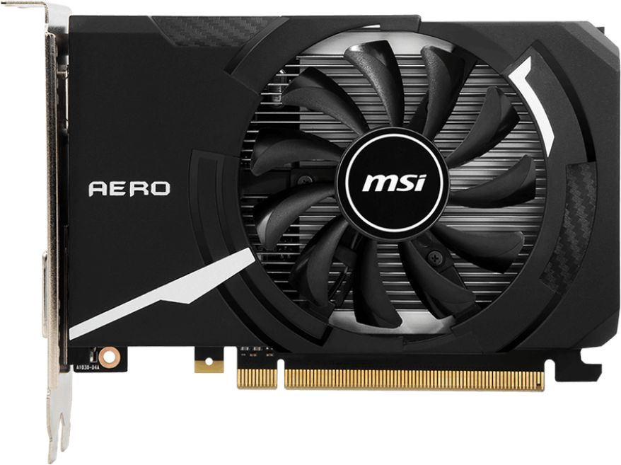 Видеокарта/ VGA MSI NVIDIA GeForce GT 1030 AERO ITX 4GD4 OC 4GB, DDR4/64-bit, PCIe 3.0, 1xHDMI 2.0, 1xDVI-D, 2-slot