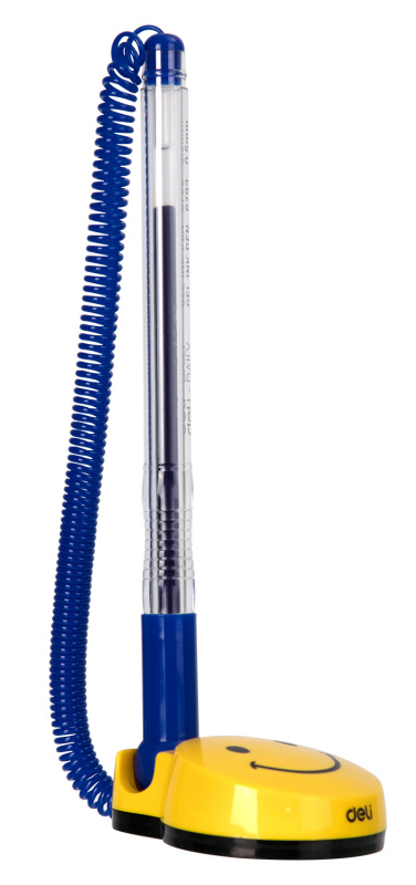 Ручка гелевая Deli E6793blue, d=0.5мм, синие чернила, на подставке сменный стержень, линия 0.35мм